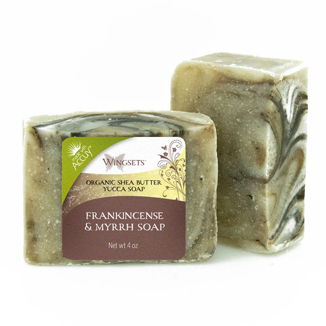 Frankincense & Myrrh Handcrafted Bar Soap - certified organic ingredients